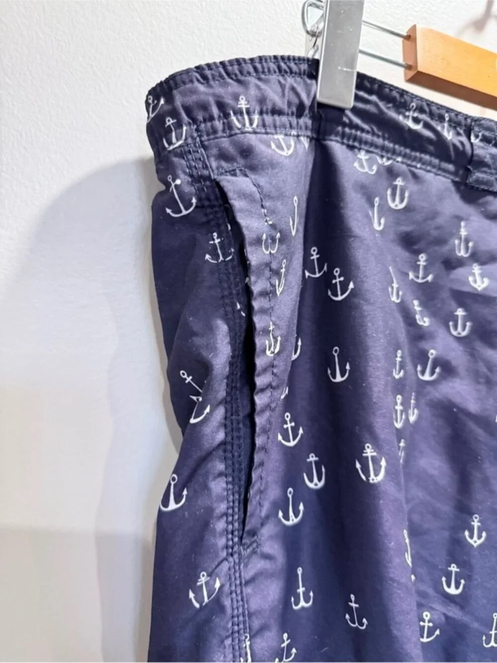 Goodfellow & Co Navy Anchor Print Swim Trunks Shorts Men’s Large